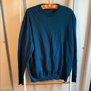 Neiman Marcus Deep Blue Crewneck Sweater
